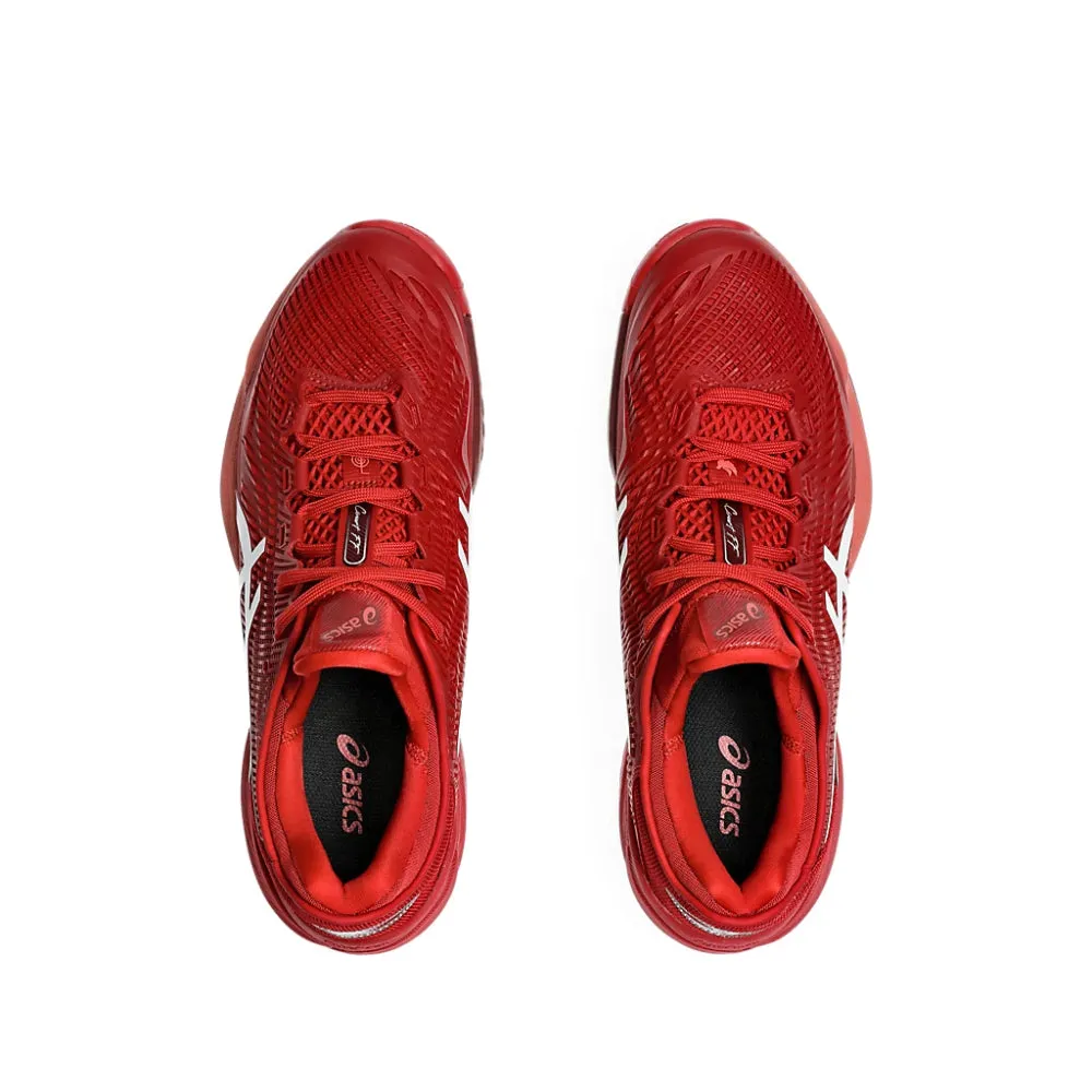 ASICS Men's Court FF 3 Novak Tennis Shoe (Cranberry/White) Asics Supination Running Shoes