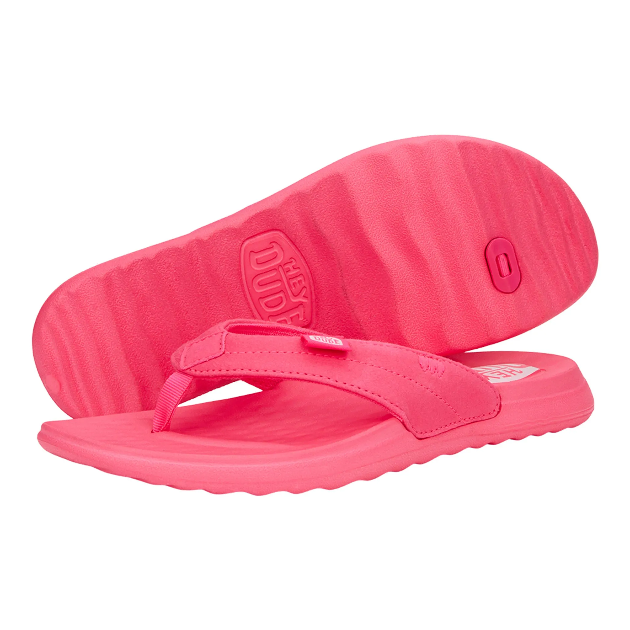 Crocs Slip On Sandals Hey Dude Women's Christi Mono Pink Flip Flop