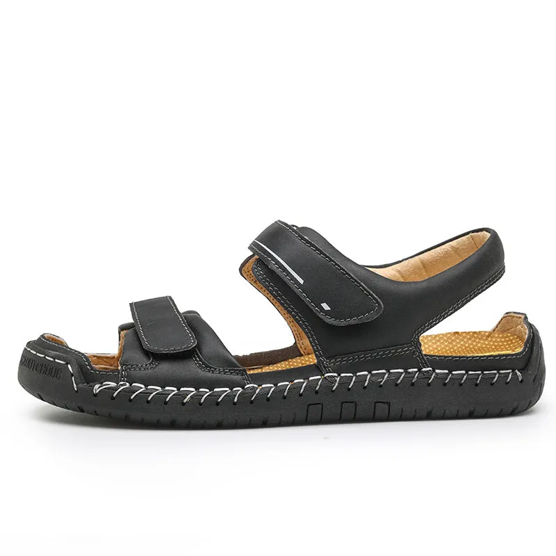 Marni Fussbett Sandals Summer Casual Breathable Open Shoes Men Leather Sandals Handmade Big Size 47 48 Sandalias Hombre Gla