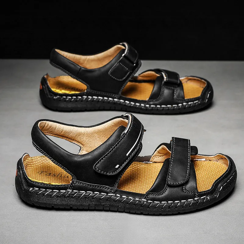 Summer Casual Breathable Open Shoes Men Leather Sandals Handmade Big Size 47 48 Sandalias Hombre Gla Dream Pairs Sandals