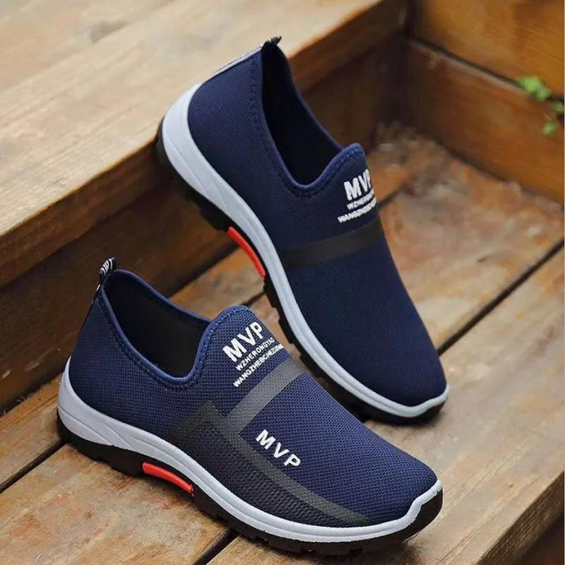Summer Casual Breathable Slip-on Loafers Running Shoes To Wear With Jeans