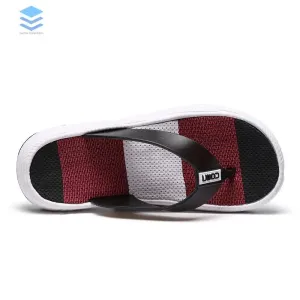 Flex Motion Flip Flops Summer Slippers Women Casual Massage Durable Flip Flops Beach Sandals Female Wedge Shoes Striped Lady Room Slippers