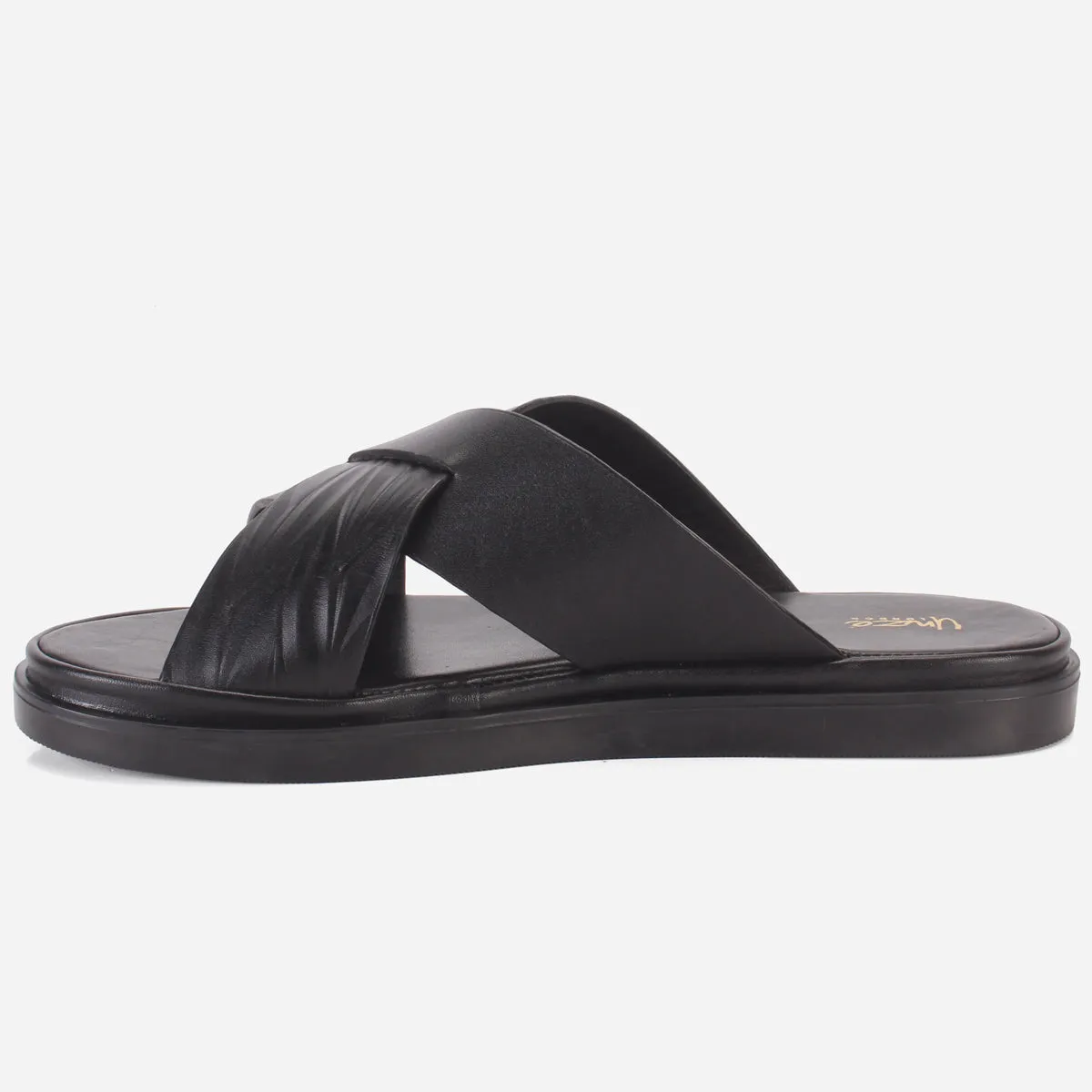 Rubby Slippers Mens "SENUK" Crossover Strappy Leather Slippers