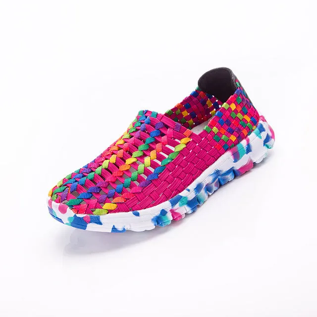 Women Shoes Summer Flat Female Loafers Casual Flats Woven Shoes Sneakers Aardvark Sneakers
