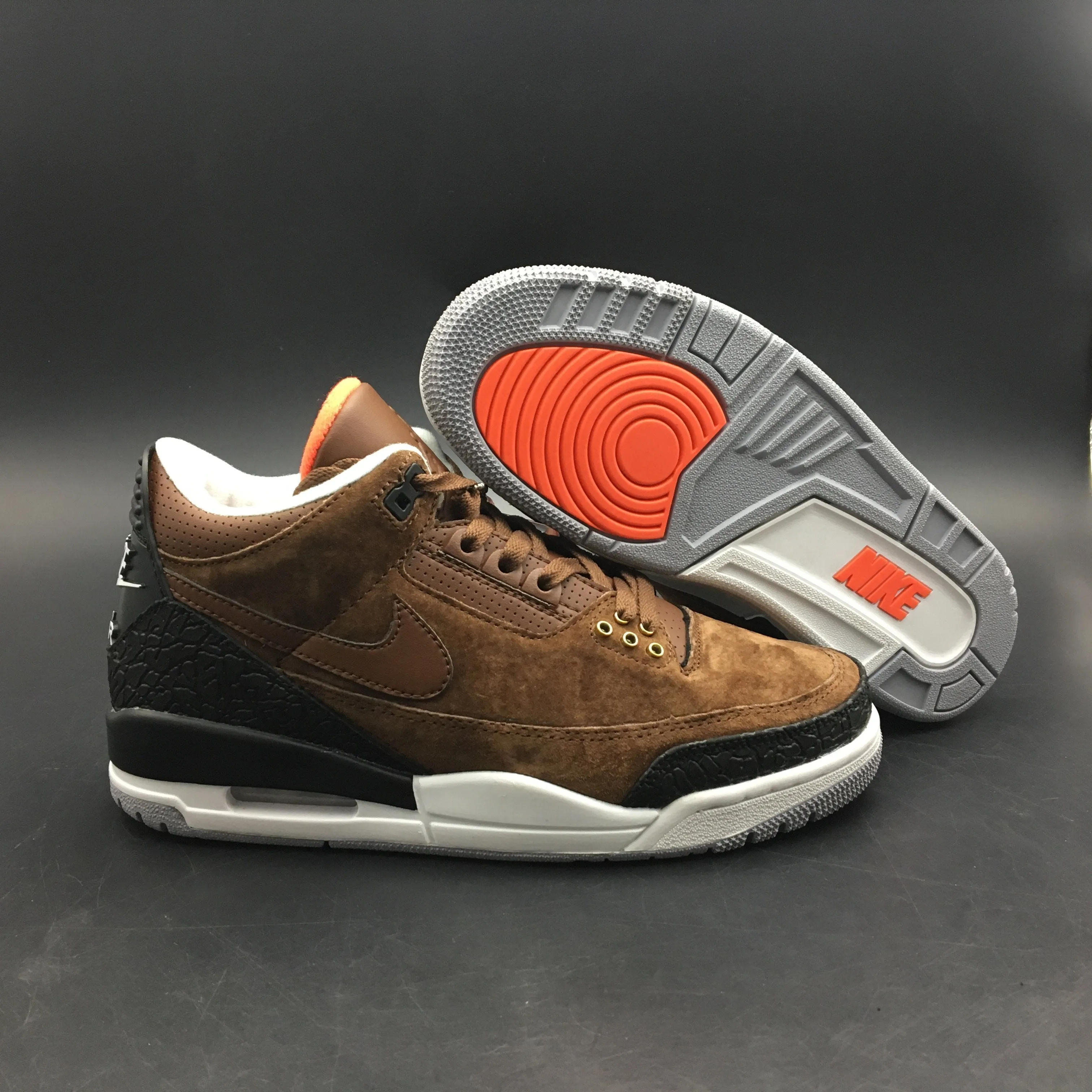 Nike Air Jordan 4 Retro Brown White Black  Men Shoes !!! CYBER MONDAY SALE !!! Asics Best Long Distance Running Shoes