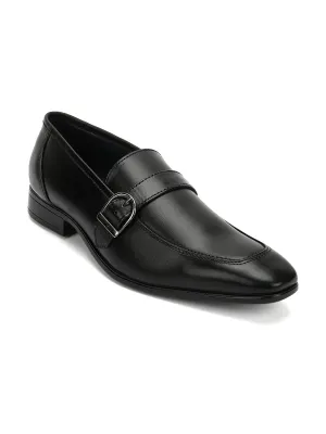 Good Slip On Shoes Teakwood Men Black Genuine Leather Semiformal Slip-Ons