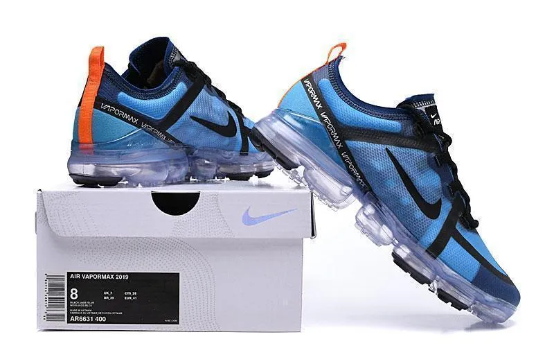 Nike Air Vapormax 2019  'Navy Black' Shoes Sneakers Men Women Sale Size US 7-11 Non Marking Shoes Asics