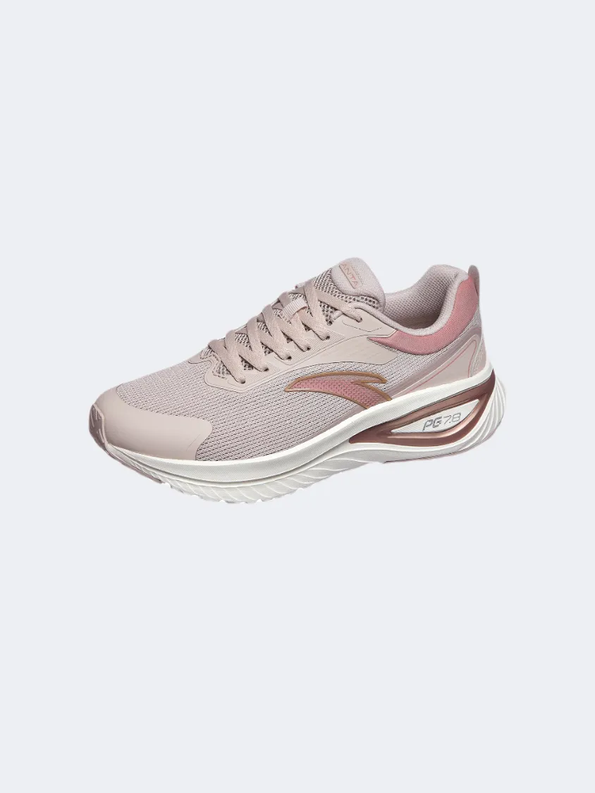 Anta Journey Pg7 8 Women Running Shoes Gre/Red/Rose Gold Good Budget Running Shoes