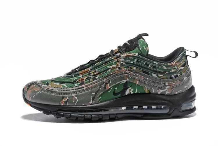 Asics Baseball Shoes Nike Air Max 97 Camouplage Army Green Grey Shoes !!! CYBER MONDAY SALE !!!