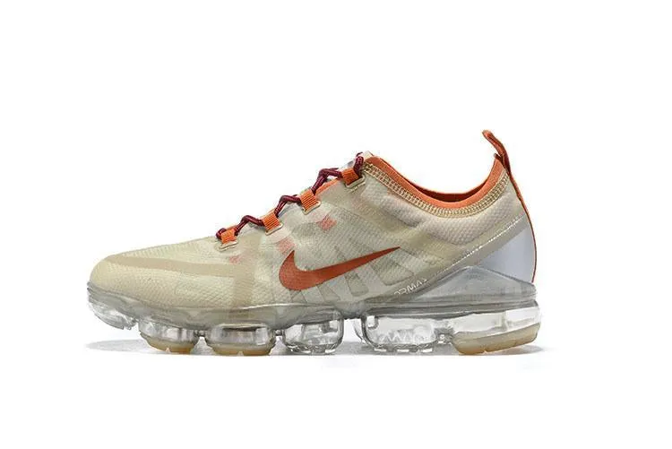 Athletic Shoes Asics Nike Air Vapormax 2019 Nude Orange Shoes Sneakers Men Women Sale Size US 7, 8, 8.5, 9, 10, 11