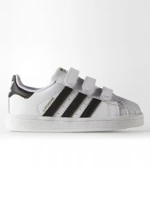 Superstar Foundation White/Black/White Shoes (Little Kids) Adidas Shoes Sports Shoes