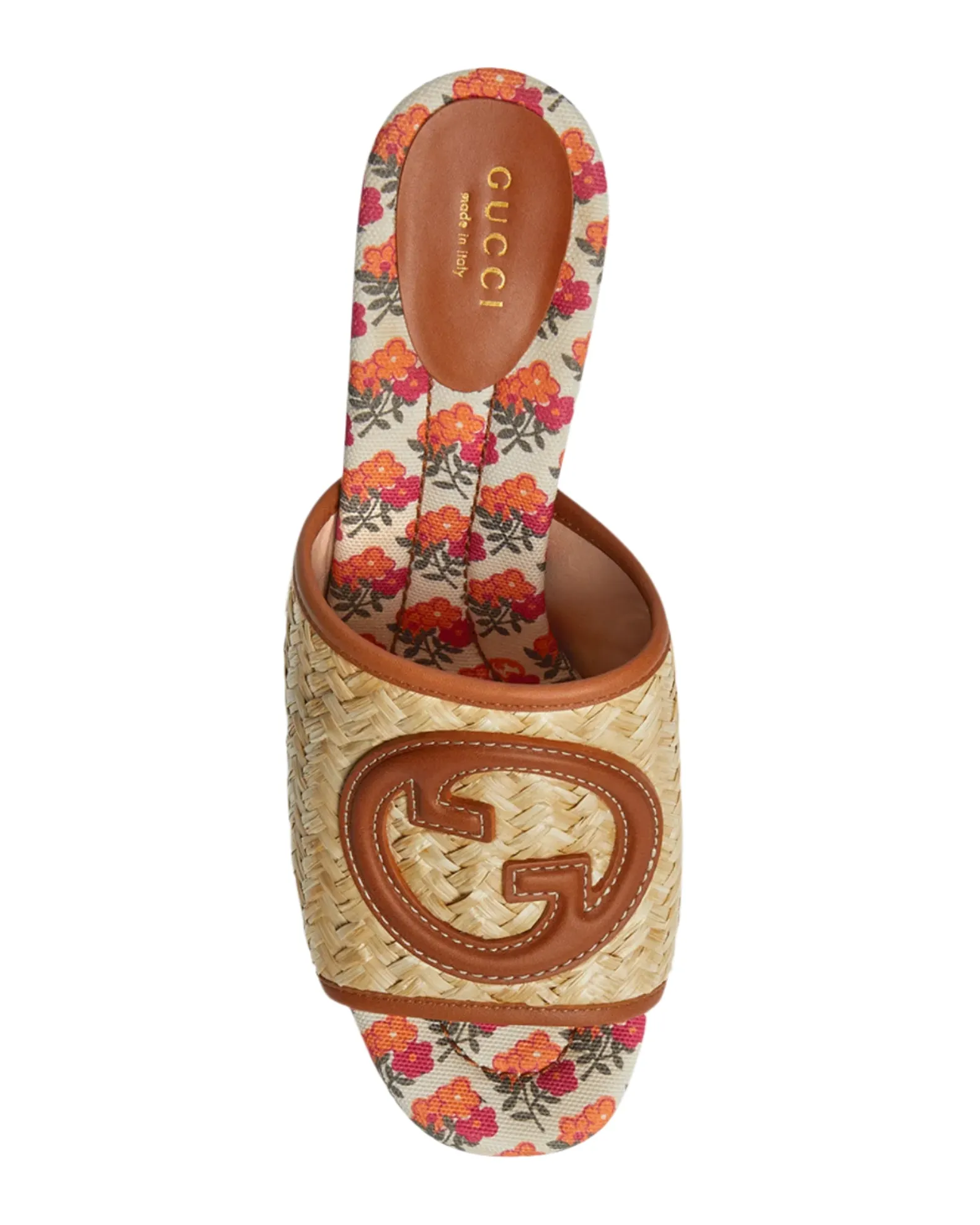 Espadrille Flat Sandals Gucci Mabel Interlocking G Raffia Sandals