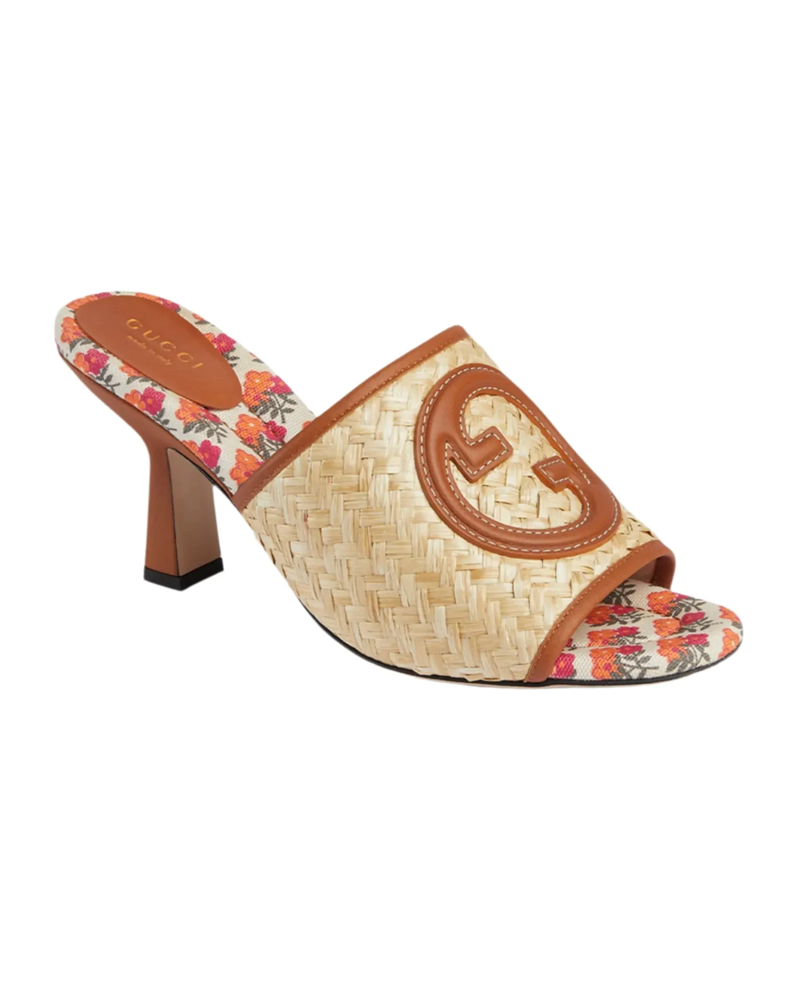 Bridal Sandals Flat Gucci Mabel Interlocking G Raffia Sandals