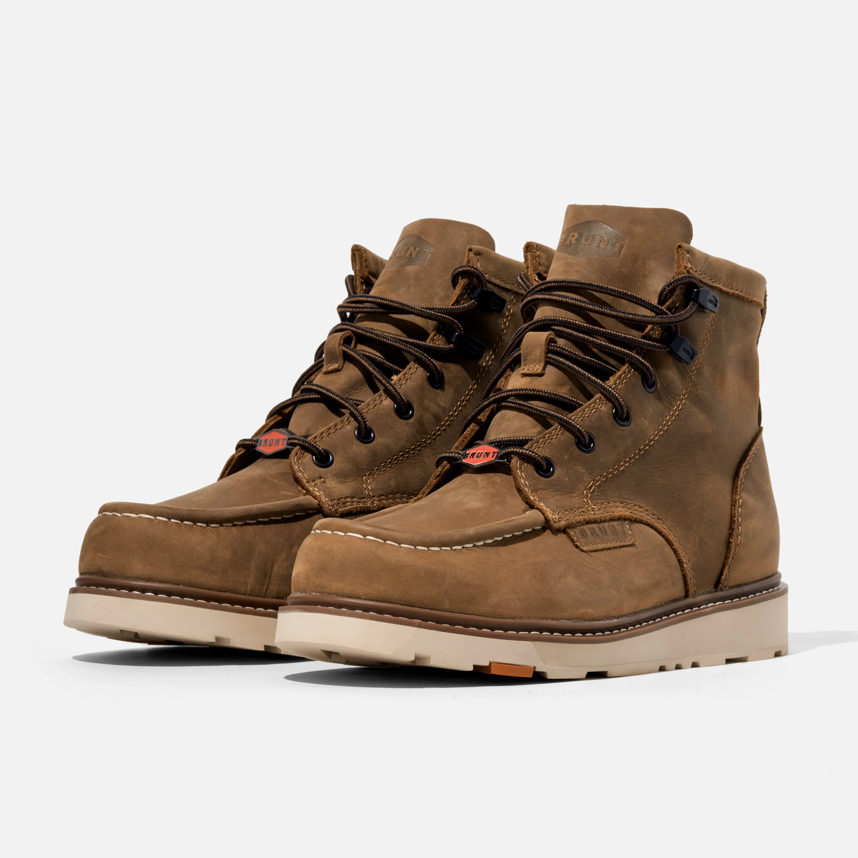 'Brunt' Men's 6" The Marin EH Unlined Soft Toe - Brown Pro Pit Boss Work Boots