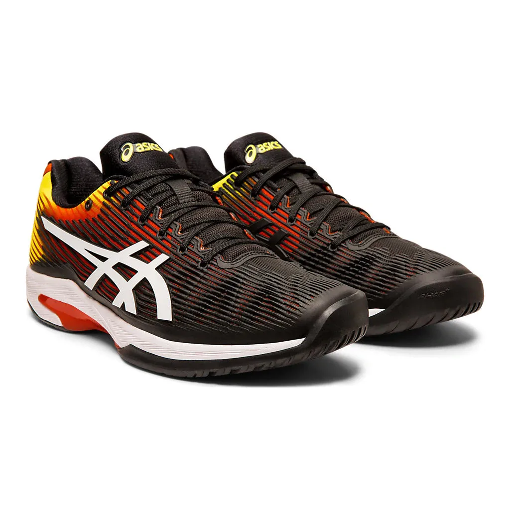 Asics Solution Speed FF Black Orange Mens Tennis Shoes Asics Fuji Shoes