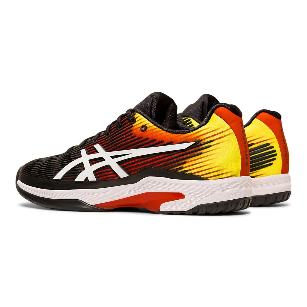 Asics Tiger Slip On Shoes Asics Solution Speed FF Black Orange Mens Tennis Shoes