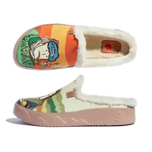 Van Gogh and Mona Lisa 2 Fuerteventura VII Women Sherpa Slip On