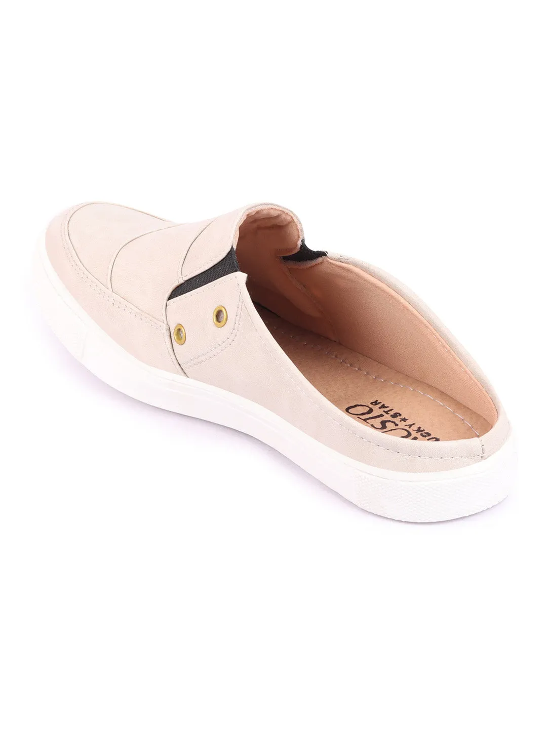 Slip Ons Slip On Slip On Slip On Men Cream Casual Slip-On Shoes