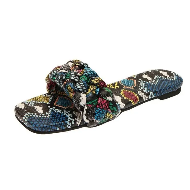 Chip And Dale Slippers Women Weave Slippers Flat Shoes Fashion Leisure Shoes