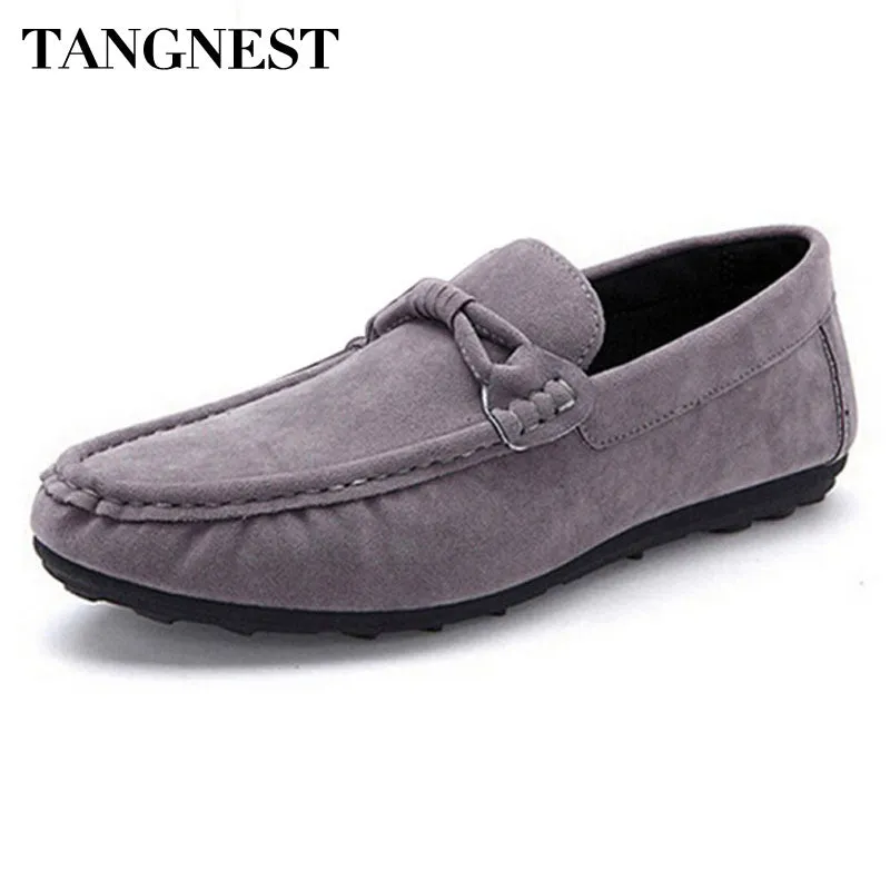 Tangnest Casual Strap Men Flats Soft  Flock Leather Men Loafers Classical Slip-on Driving Shoes Man Comfort Flat Shoes XMR1195 Yves Saint Laurent Loafers
