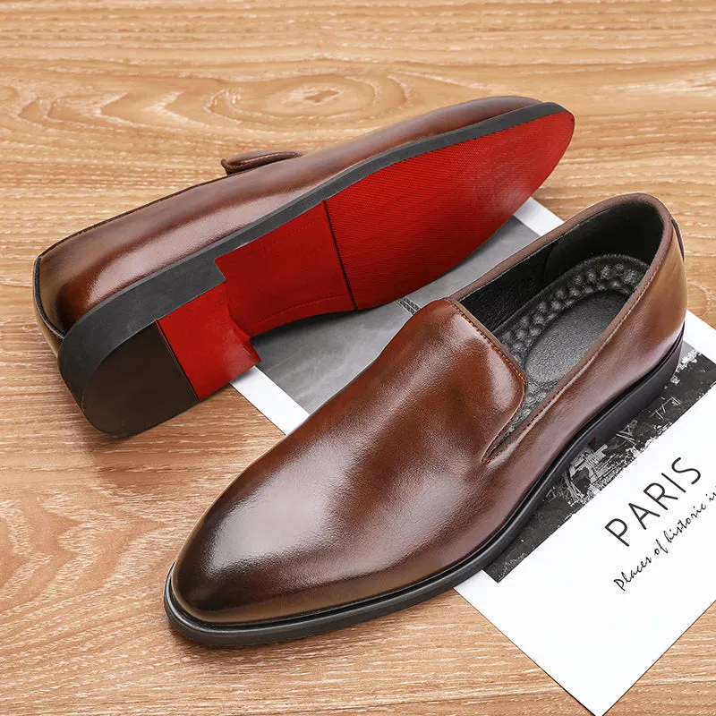 Tabby Loafers The Rossi - Red Bottom Classic Leather Loafers