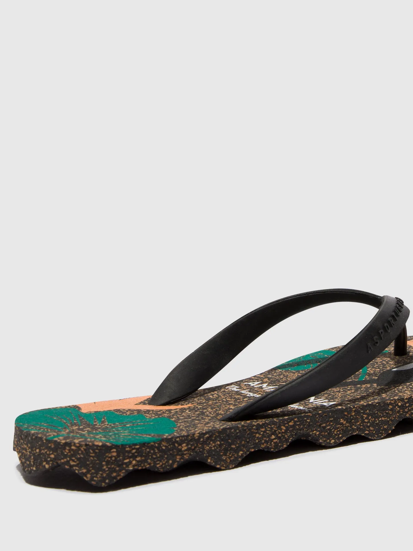 Beach Flip-Flops AMAZONIA Black & black strap Flip Flops In French