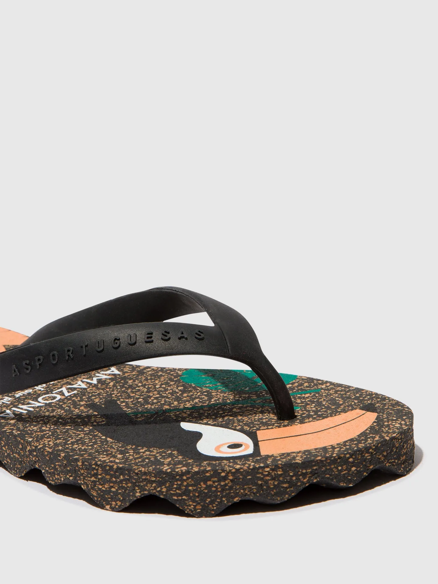 Bridal Shower Flip Flops Beach Flip-Flops AMAZONIA Black & black strap