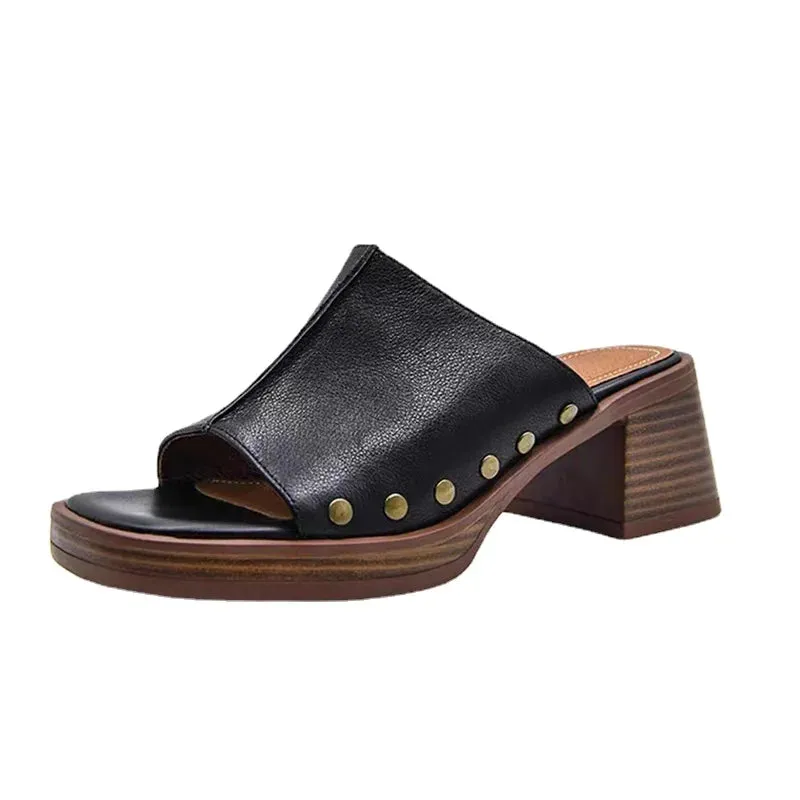 Flip Flops Size 1 New Trend Chunky Women Sandals, Mid Heels Fashion Slippers for summer, Pumps Casual Shoes, Flip-flops