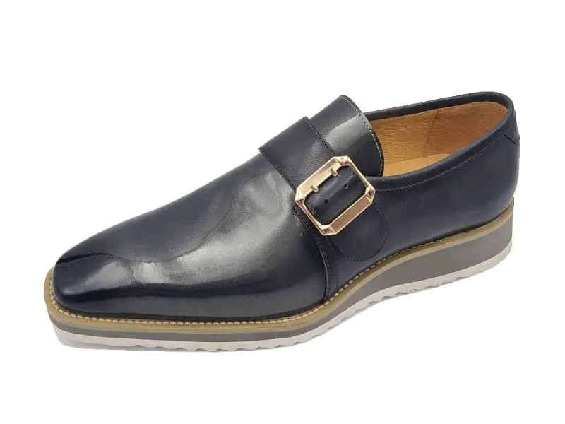 Carrucci Grey Men's Monkstraps Patent Leather casual shoes Betsey Johnson Darian Loafers