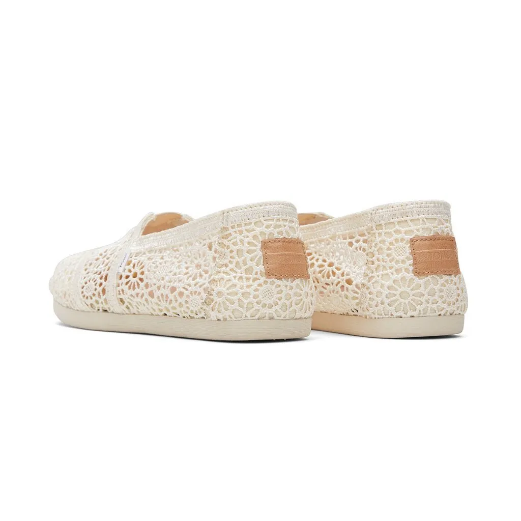 Toms Alpargata Women - Natural Cream Moroccan Crochet Knit Slip On