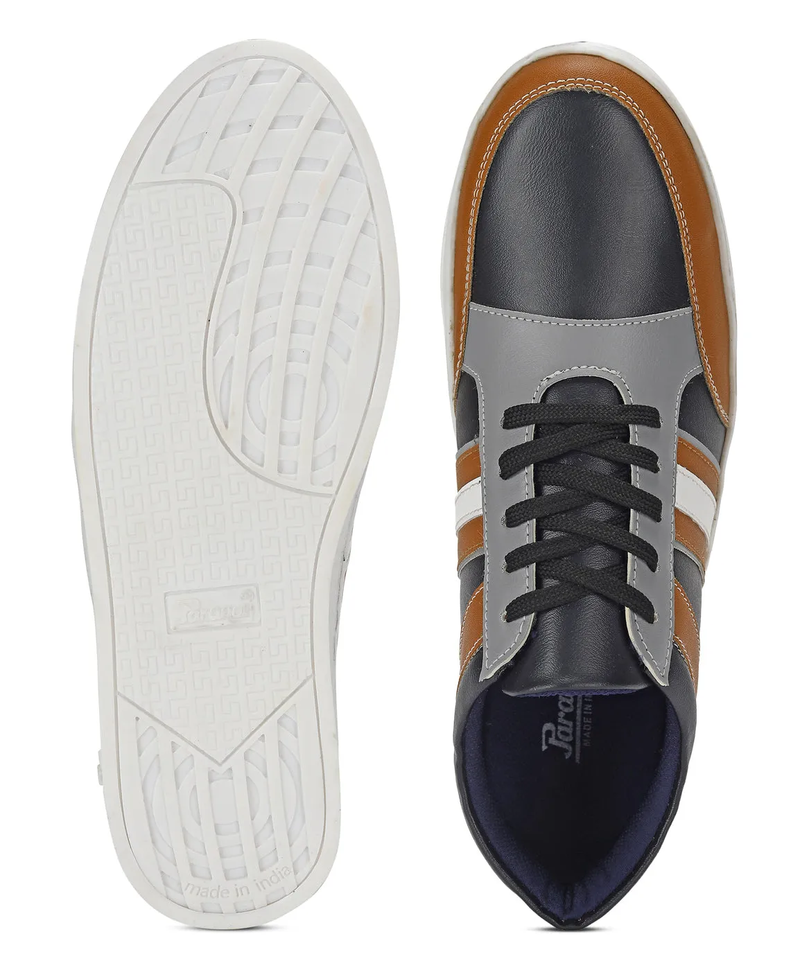 Paragon K1028G Men Casual Shoes | Stylish Walking Outdoor Shoes for Everyday Wear | Smart & Trendy Design  | Comfortable Cushioned Soles White Sneakers For Pronation