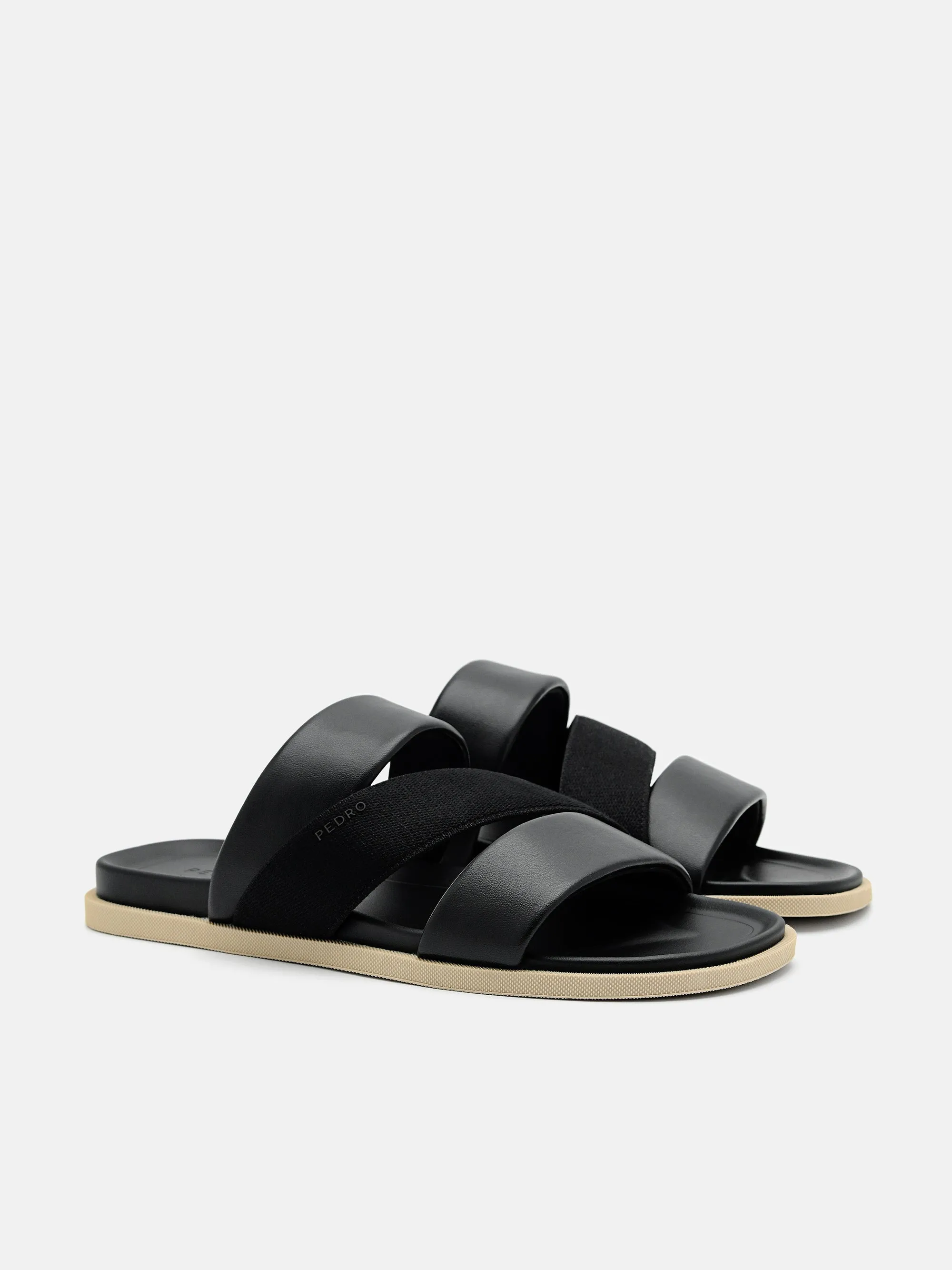 Leather Thong Sandals Tri-Band Slide Sandals