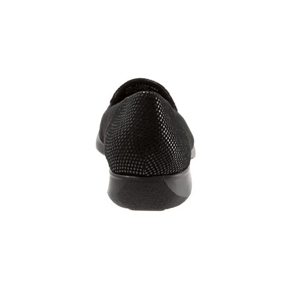 Vionic Penny Loafers Trotters Jenn Mini Dots Black Patent Suede Leather (Women's)