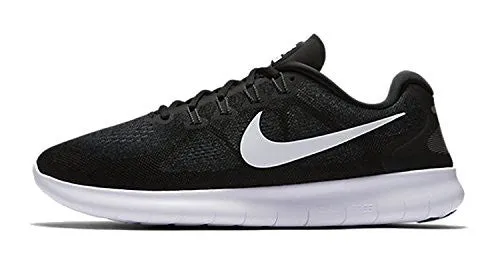 Leather Shoes Asics Men's Nike Free RN 2017 Running Shoe Black/White/Dark Grey/Anthracite Size 12 M US