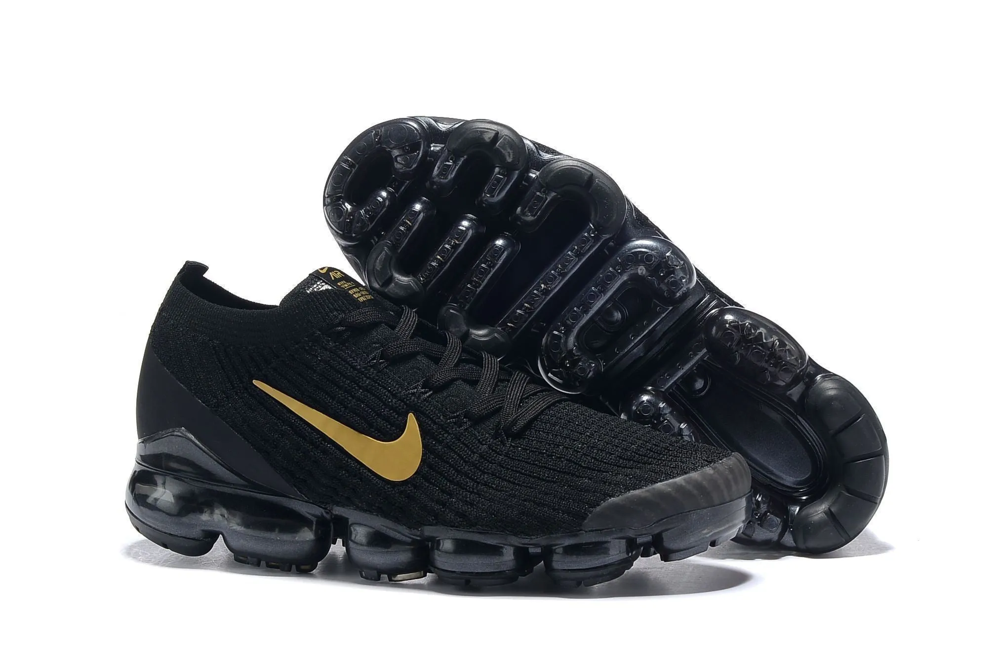 Nike Air Vapormax Flyknit 3 Black Gold White Shoes Sneakers Men !!! CYBER MONDAY SALE !!! Asics Gel Assault Wrestling Shoes