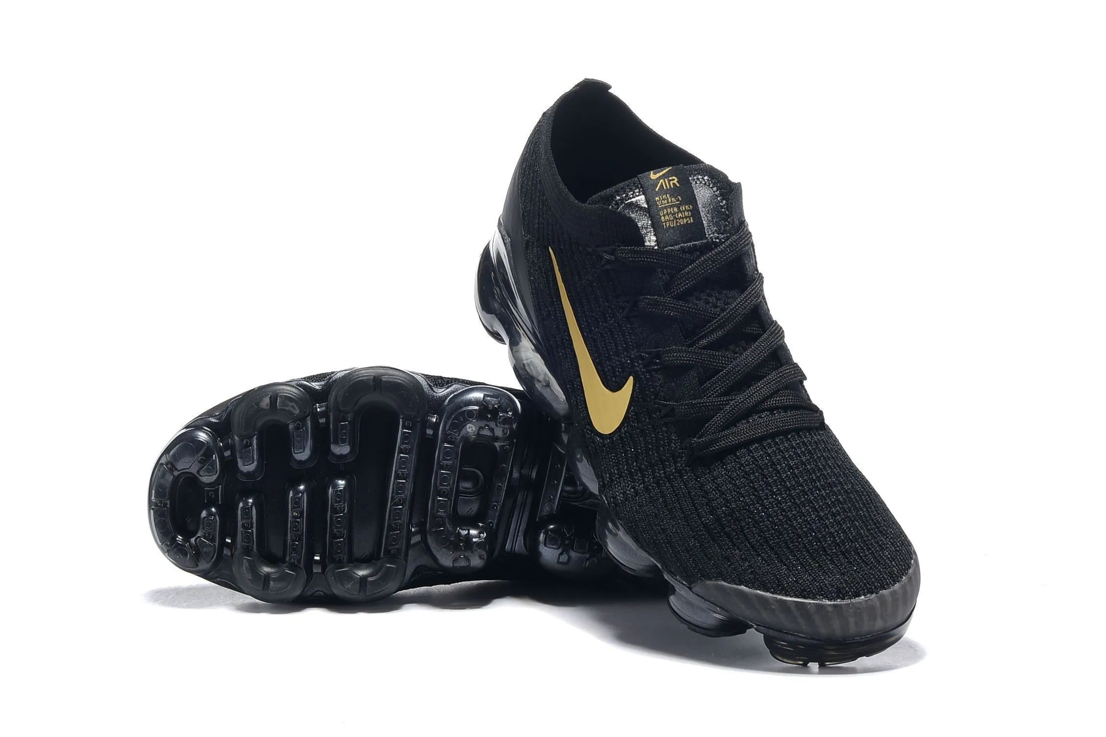 Nike Air Vapormax Flyknit 3 Black Gold White Shoes Sneakers Men !!! CYBER MONDAY SALE !!! Asics Weightlifting Shoes Japan