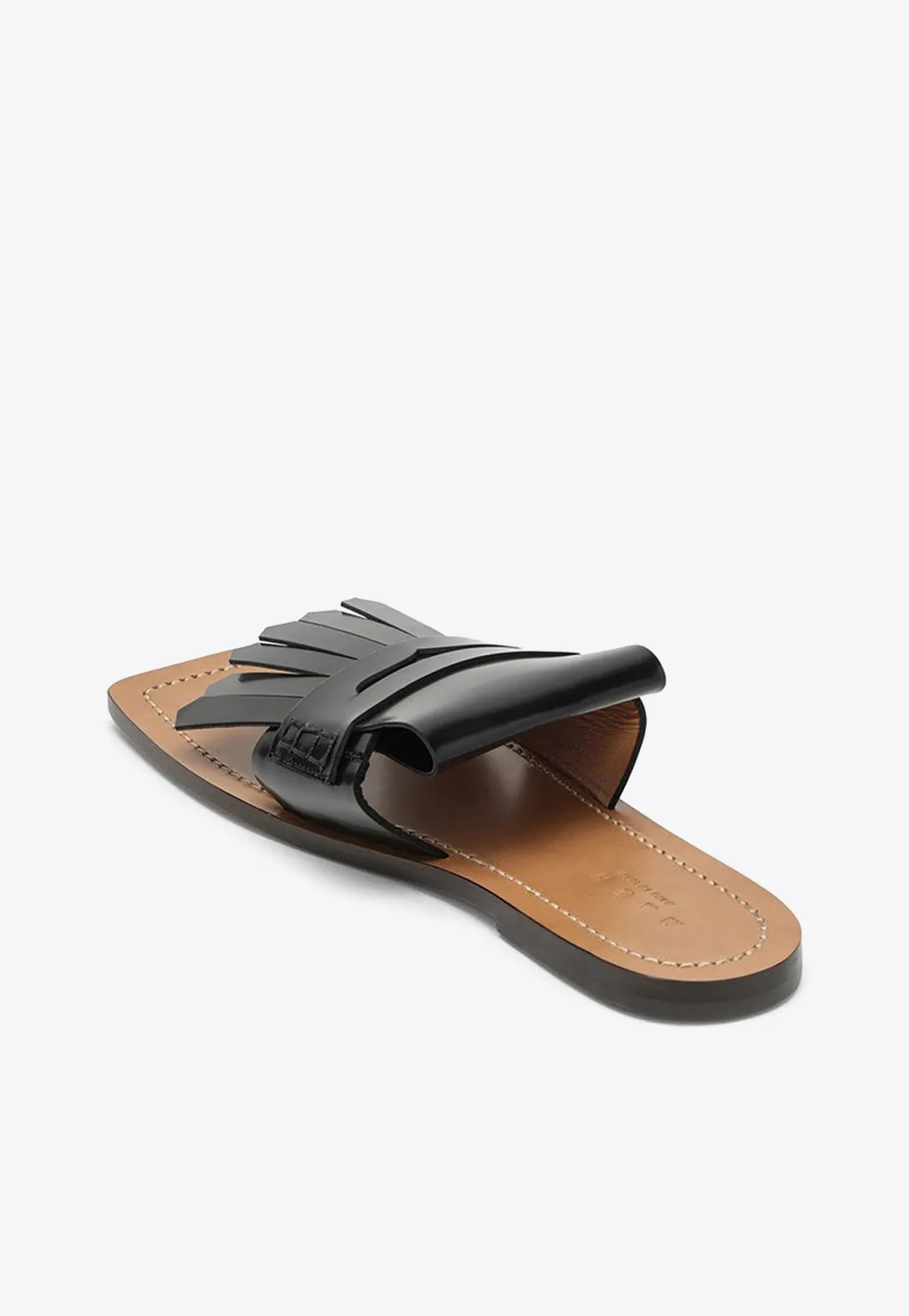 Bambi Square-Toe Leather Sandals Reddit Best Slippers