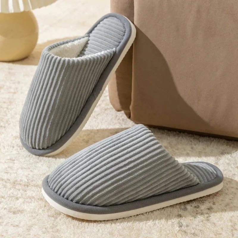 Winter Warm Plush Men Slippers Non Slip Soft Shoes Comfort Flat Heel Indoor Bedroom Couple's Slippers for Home Shoes in Autumn Hello Slippers Discount Code