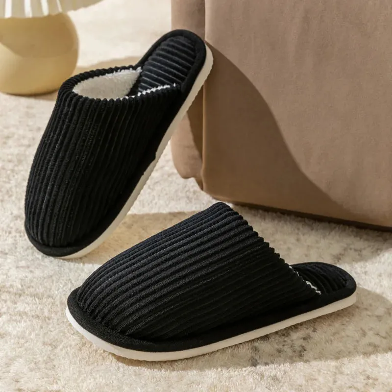 Fear Of God Slippers Winter Warm Plush Men Slippers Non Slip Soft Shoes Comfort Flat Heel Indoor Bedroom Couple's Slippers for Home Shoes in Autumn