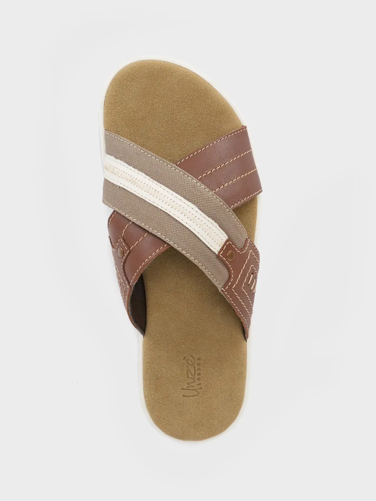 Mens "DUCASSE" Casual Open Toe Slippers Baguette Slides