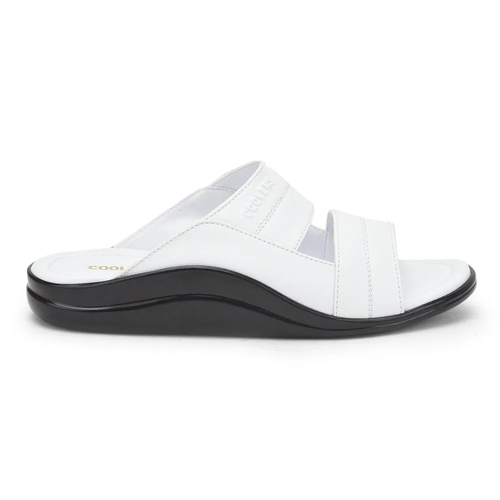 Coolers Casual Slippers For Men (White) 7193-60 By Liberty Slide In Sandals