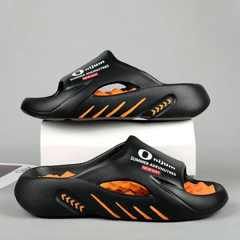 2024 New Men Massage Slippers Slides Indoor Outdoor Sandals Beach Casual Shoes Comfortable Sole Men's Slippers Big Size 38-47 Tasman Ii Slippers