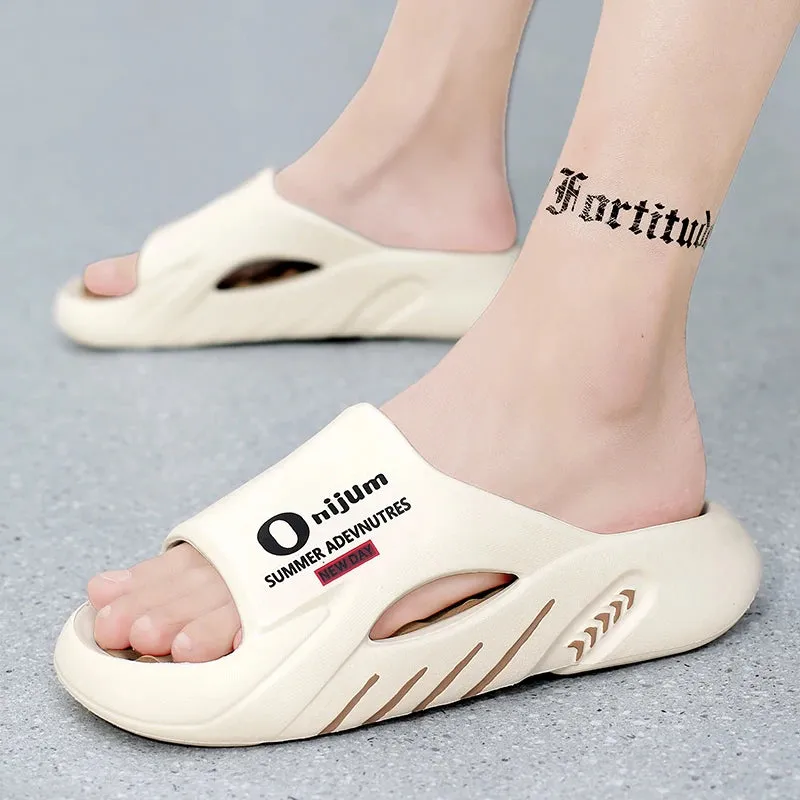 Slippers Price 2024 New Men Massage Slippers Slides Indoor Outdoor Sandals Beach Casual Shoes Comfortable Sole Men's Slippers Big Size 38-47