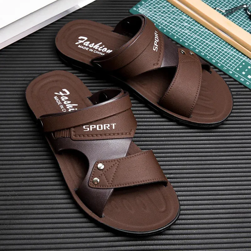 Floral Slides Fashion Sandals Men Summer Slip On Casual Slippers Outdoor Beach Shoes Male Classic Men's Sandals Slippers