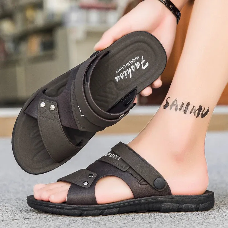 Tagalog Slippers Fashion Sandals Men Summer Slip On Casual Slippers Outdoor Beach Shoes Male Classic Men's Sandals Slippers