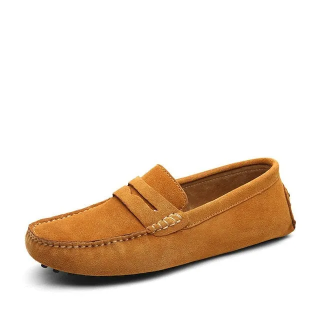 Ladies Leather Loafers Men's Top Quality Leather Shoes Moccasins Loafers Flats