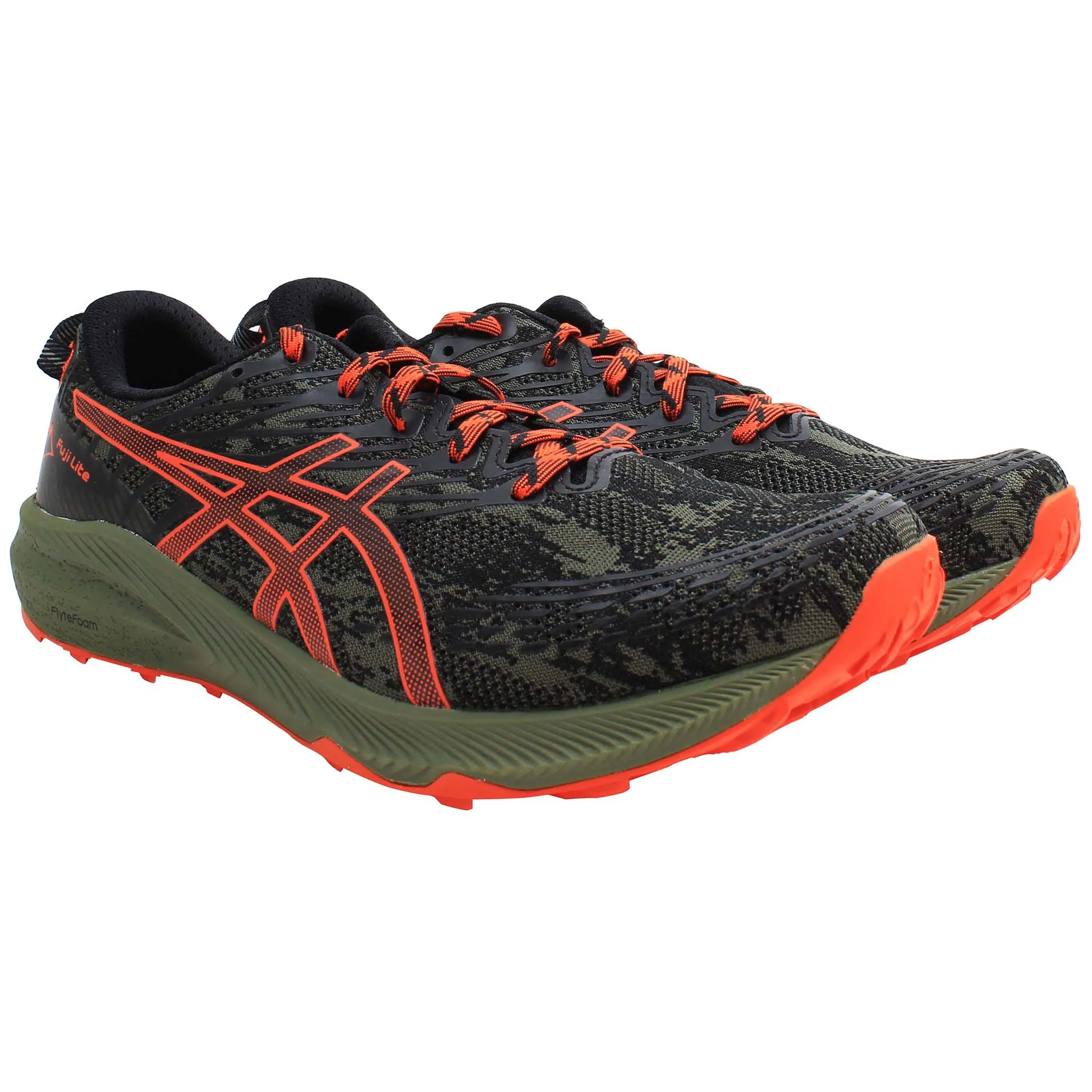Asics Fuji Lite 3 Mens Green/Black Running Shoes Asics Gel-kayano Lite 3 Running Shoes