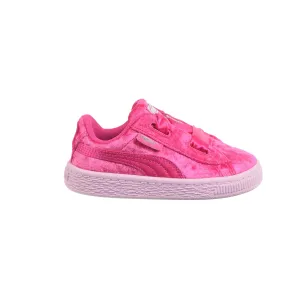 Asics Shoes Indoor Puma Basket Heart Velour Toddlers' Shoes Beetroot Purple/Puma Silver