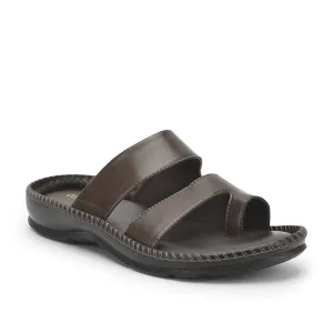 Coolers Casual Brown Toe Ring Slipper For Men VCL-12 By Liberty Slippers Cross