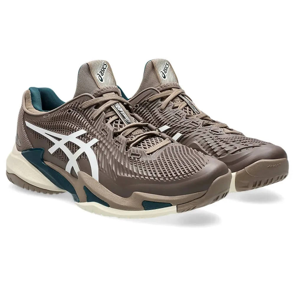 Asics Volley Shoes ASICS Men's Court FF 3 Tennis Shoe (Taupe Grey/White)